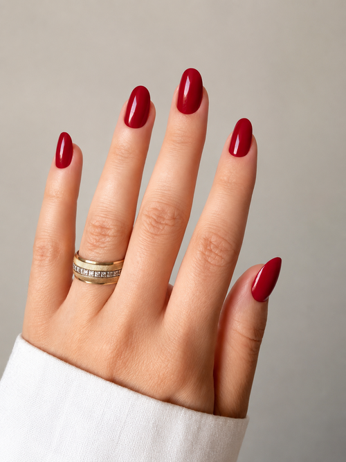 Cherry Red press-on nails