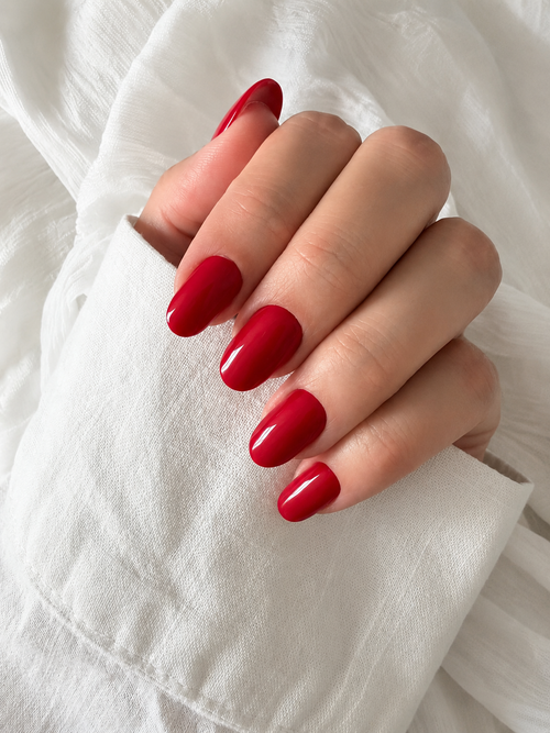 Cherry Red press-on nails