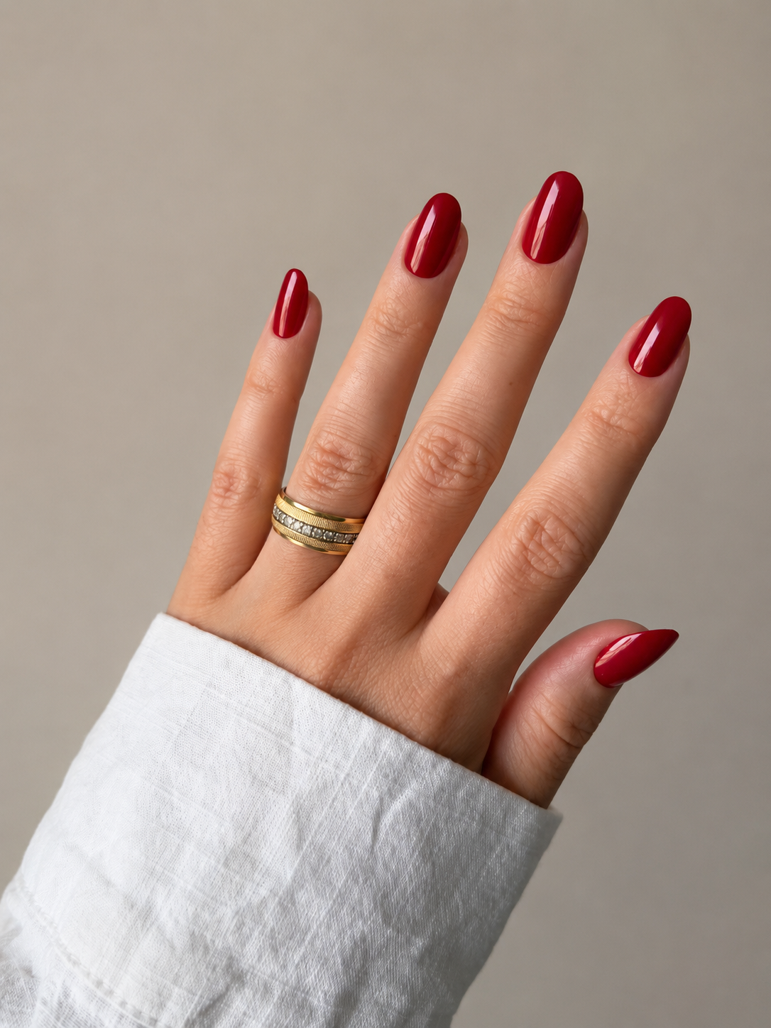 Cherry Red press-on nails