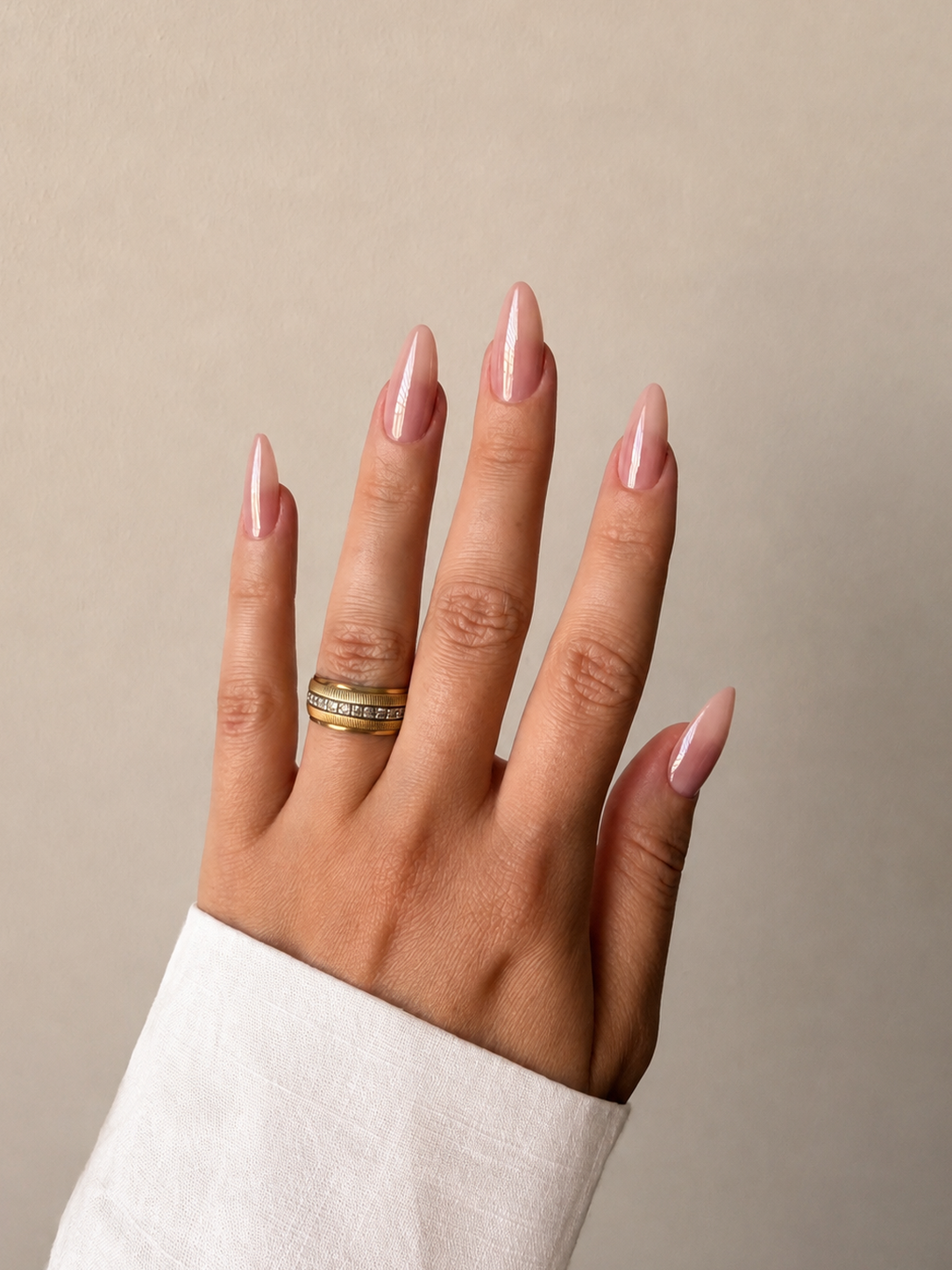 Glazed Nude press-on nails