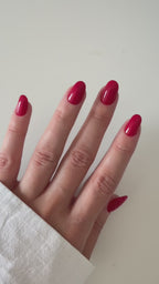 Cherry Red press-on nails video