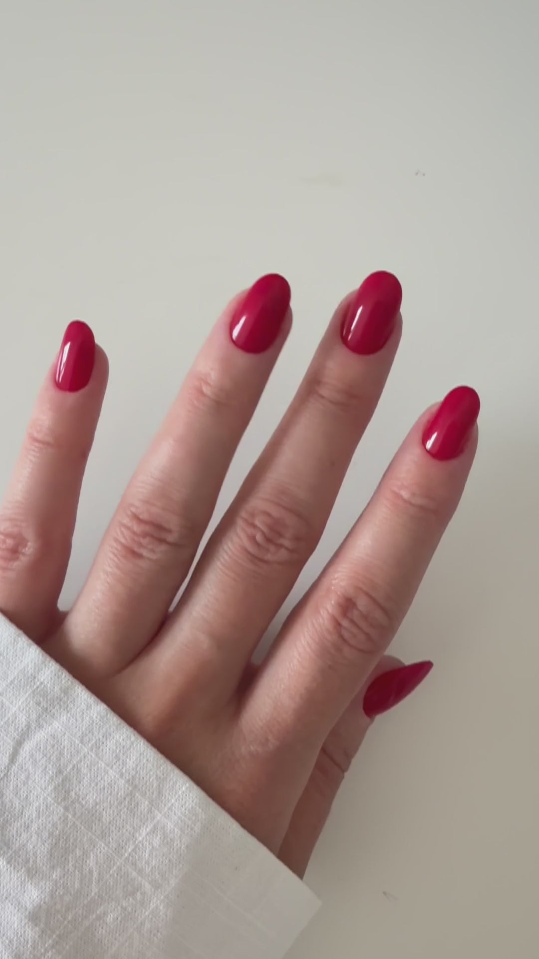Cherry Red press-on nails video